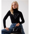 Jersey de cuello alto con logotipo triángulo Guess – Elegancia y estilo atemporal