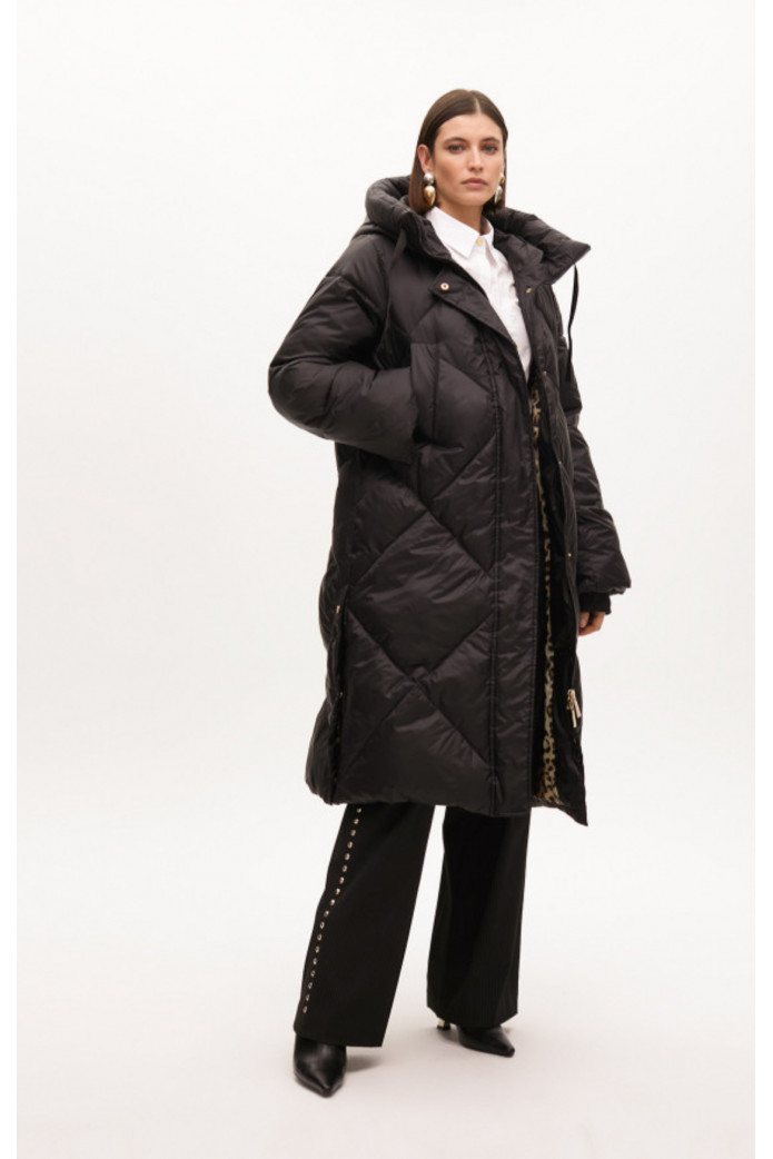 Abrigo plumas negro con capucha Lola Casademunt – FriendsnShop