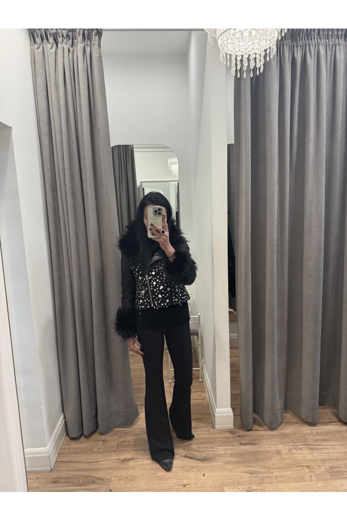 Cazadora de brillo y piel Tete by Odette | Edición exclusiva en Friendsnshop