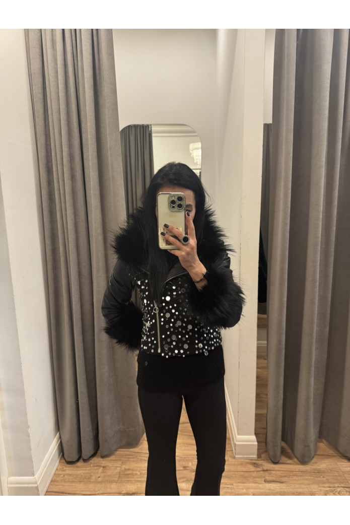 Cazadora de brillo y piel Tete by Odette | Edición exclusiva en Friendsnshop