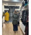 Parka Verde Kaki con Pelo Natural | Abrigo Acolchado Mujer