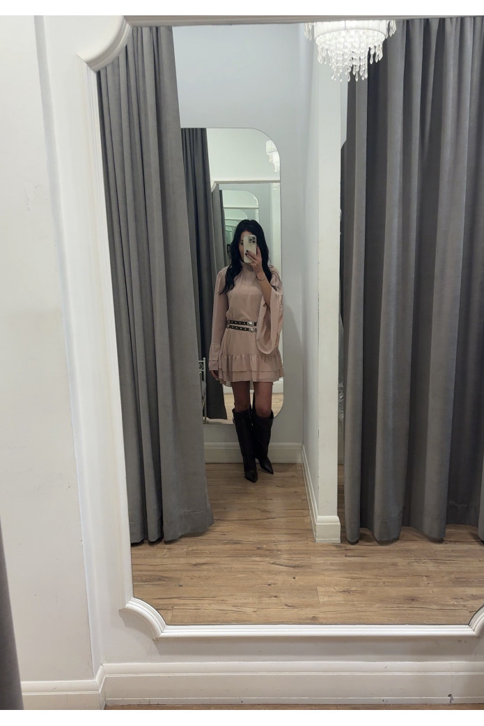 Vestido Teodora Aniye By | Vestido Corto Fluido con Volantes