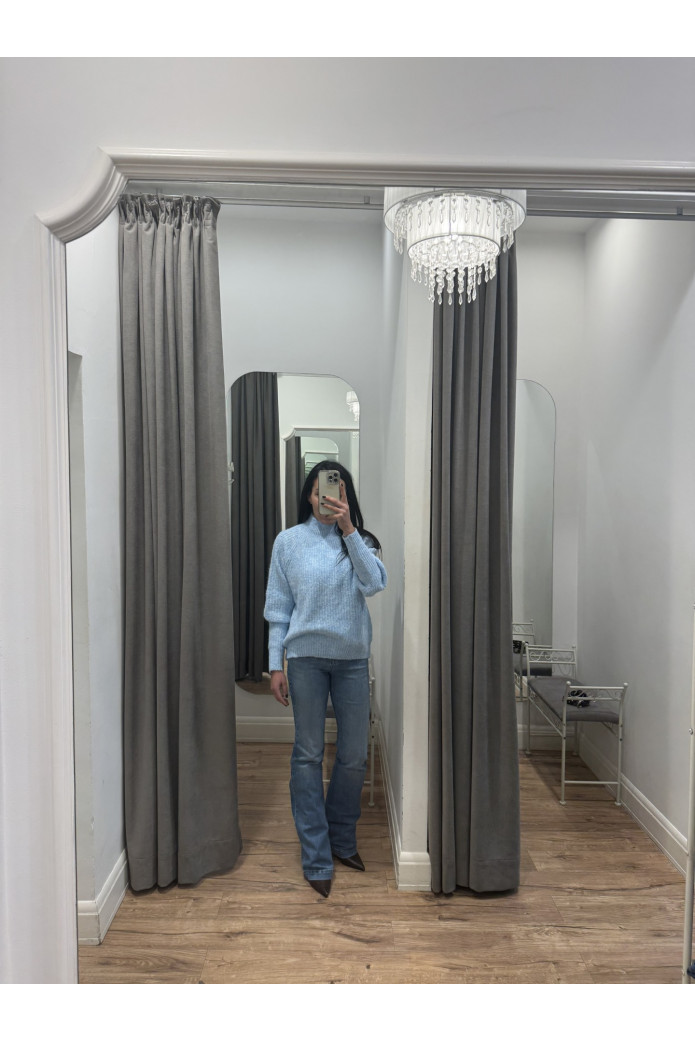 Jersey de Punto Azul para Mujer