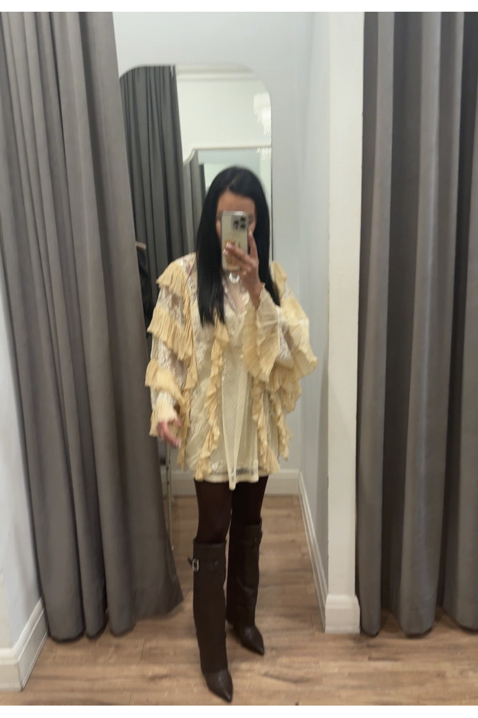 Layla Dress Aniye By – Vestido Boho Beige con Volantes | FriendsnShop