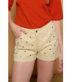 Magnesia Short Minueto – Short Beige con Detalle Perlas Mujer | FriendsnShop
