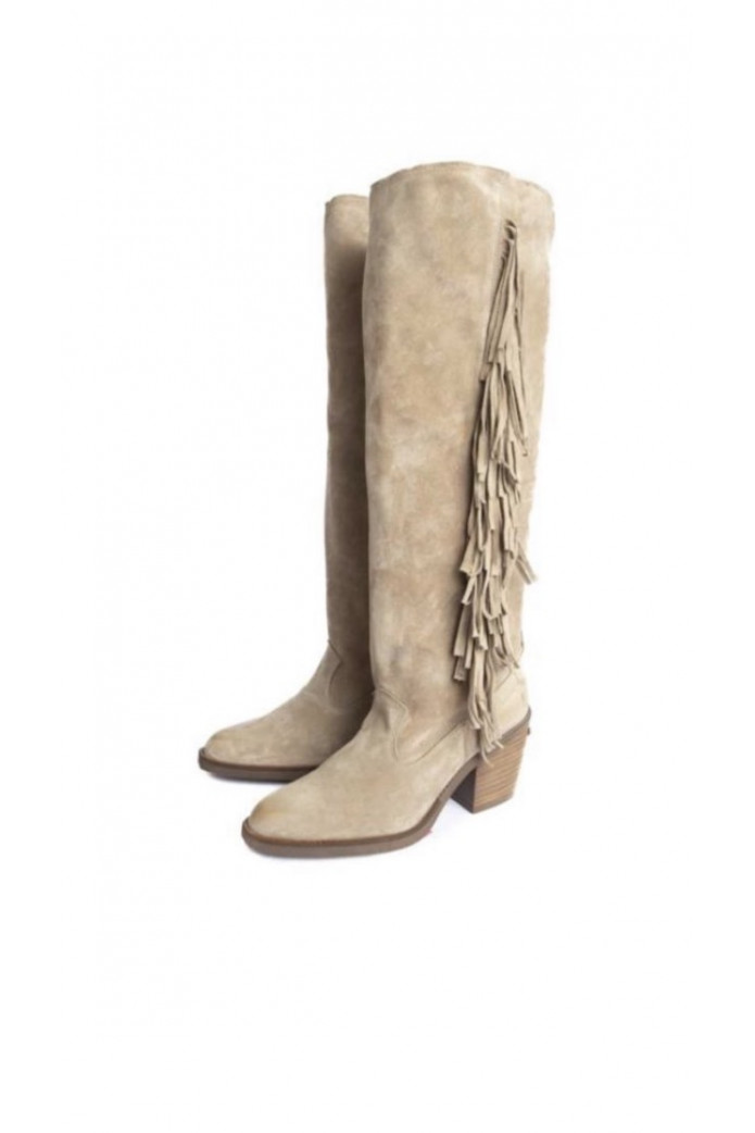 Botas Vóley Bambi Nemonic | Bota Alta Beige Flecos