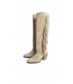 Botas Vóley Bambi Nemonic | Bota Alta Beige Flecos