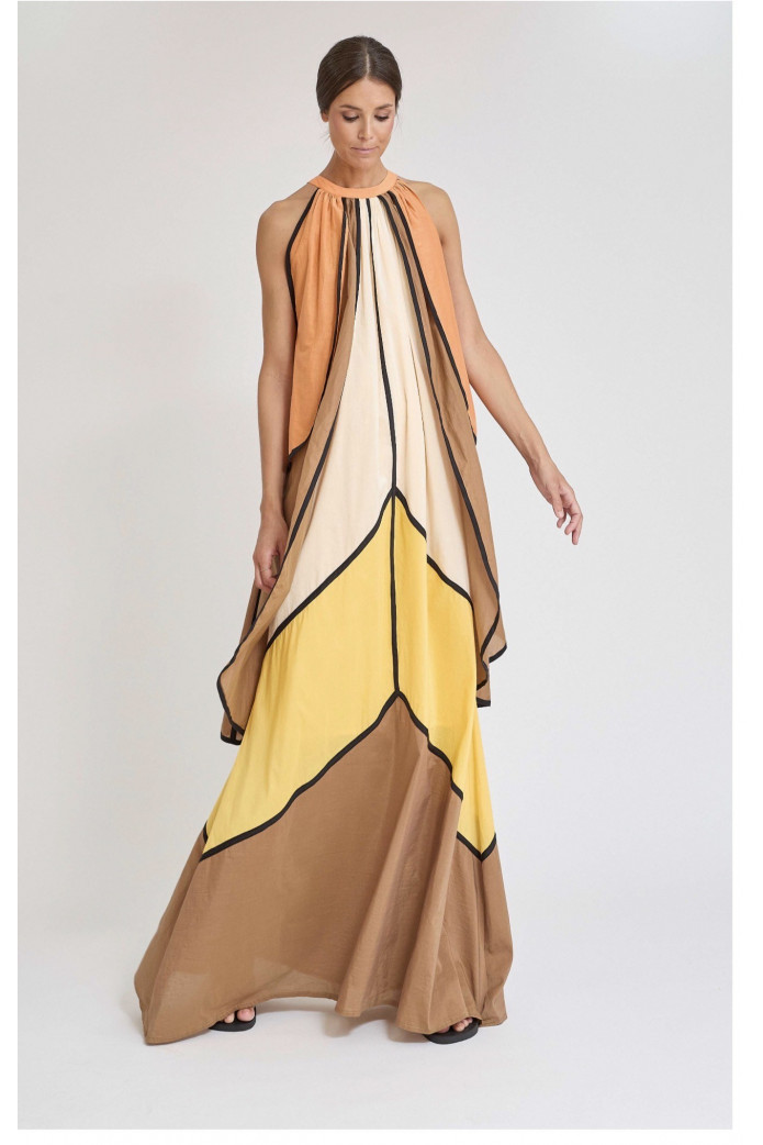 Vestido Mariposa Zaitegui – Vestido Largo Fluido Multicolor