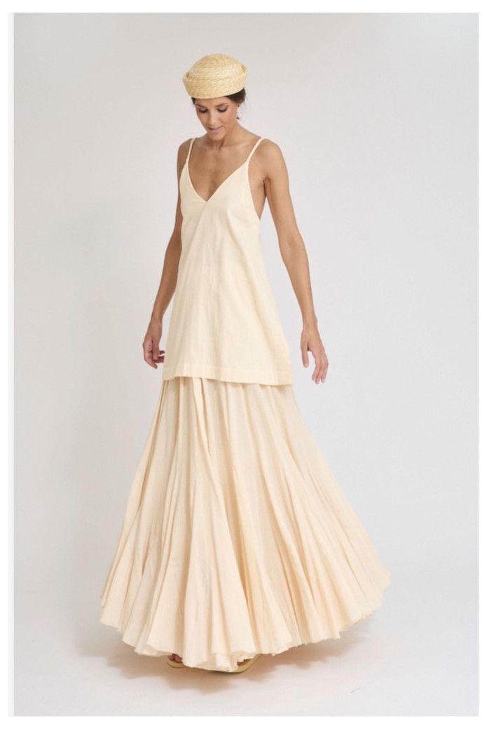 Falda Urola  Zaitegui – Falda Larga Algodón Fluida SS26