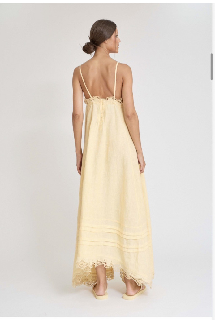 Vestido Getxo Zaitegui Vainilla SS26 | Vestido Lino Mujer