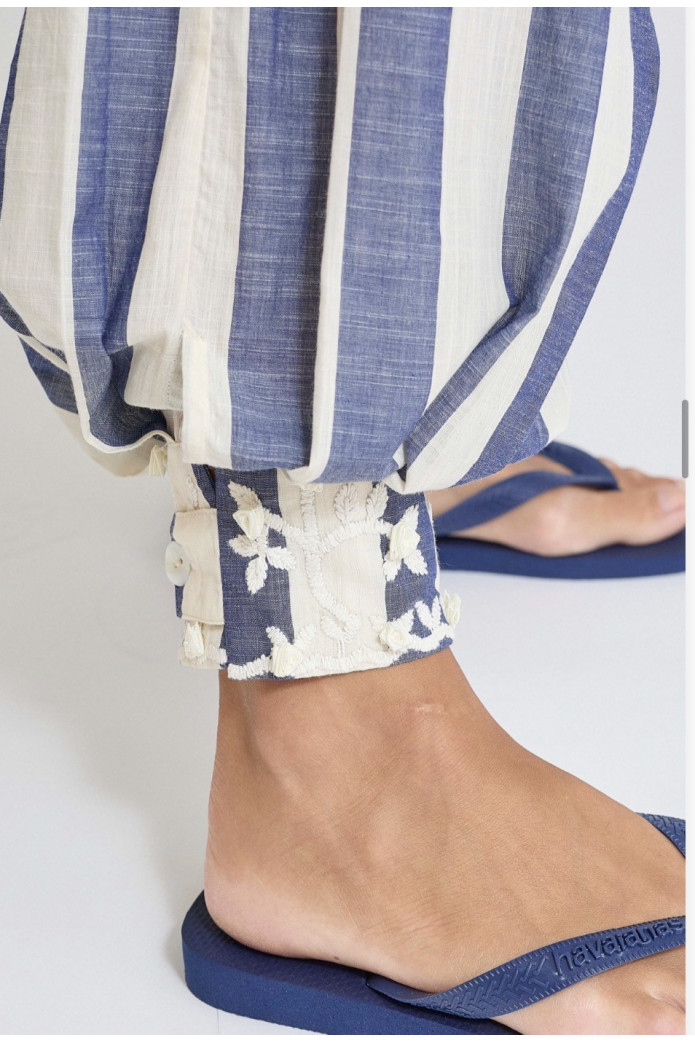 Pantalón Noa Zaitegui Rayas SS26 | Pantalón Algodón Mujer