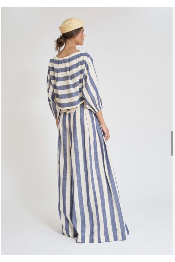 Pantalón Arun Zaitegui Rayas SS26 | Pantalón Ancho Mujer