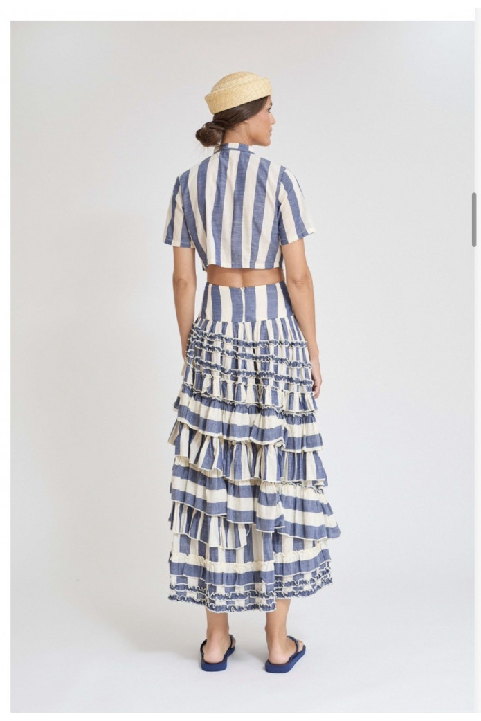 Top Aroa Zaitegui Rayas SS26 | Top Algodón Mujer