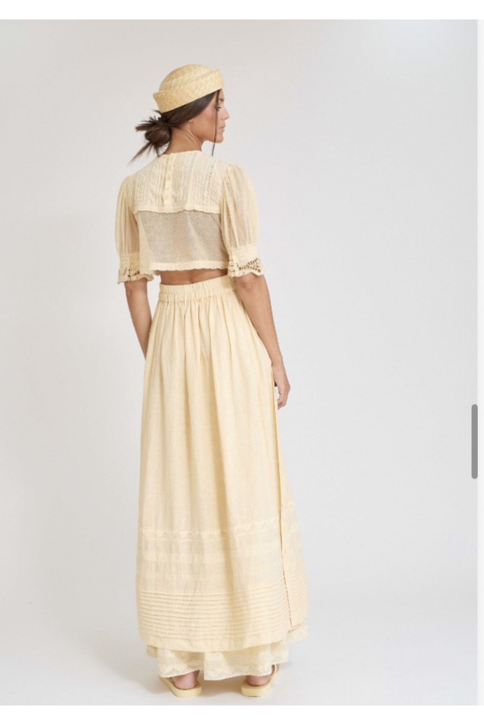 Top Valentina Zaitegui Vainilla SS26 | Top Puntilla Mujer