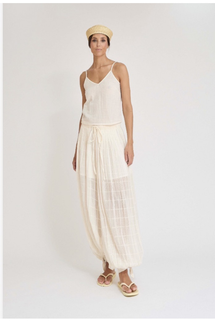 Pantalón Obi Zaitegui Crudo SS26 | Pantalón Baggy Mujer