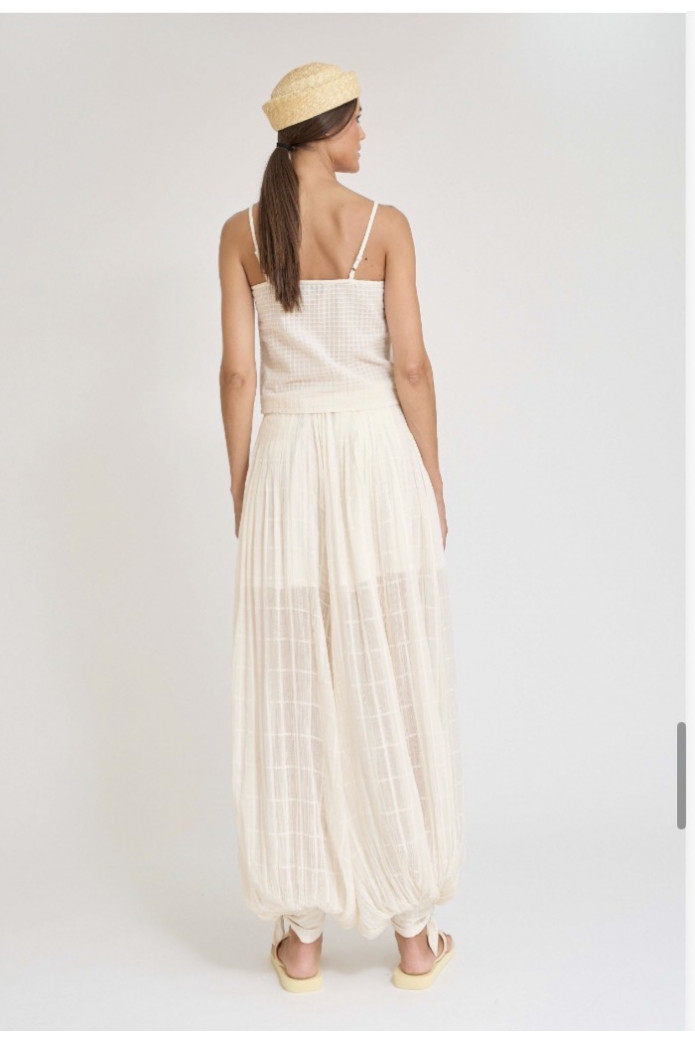 Pantalón Obi Zaitegui Crudo SS26 | Pantalón Baggy Mujer