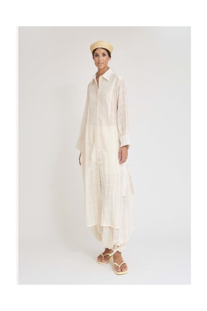 Camisa Oñati Zaitegui Crudo SS26 | Camisa Larga Mujer