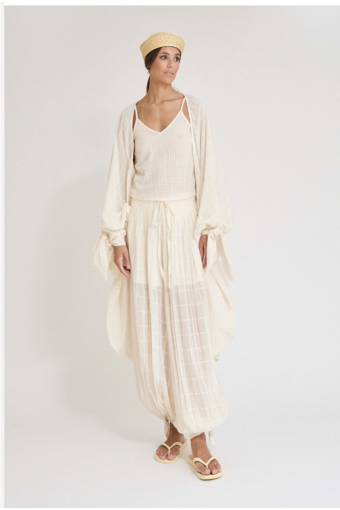 Kaftan Harria Zaitegui Crudo SS26 | Kaftán Largo Mujer