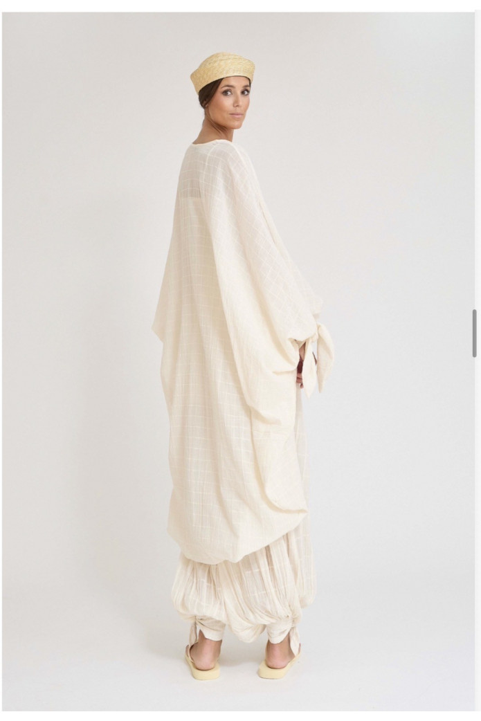 Kaftan Harria Zaitegui Crudo SS26 | Kaftán Largo Mujer