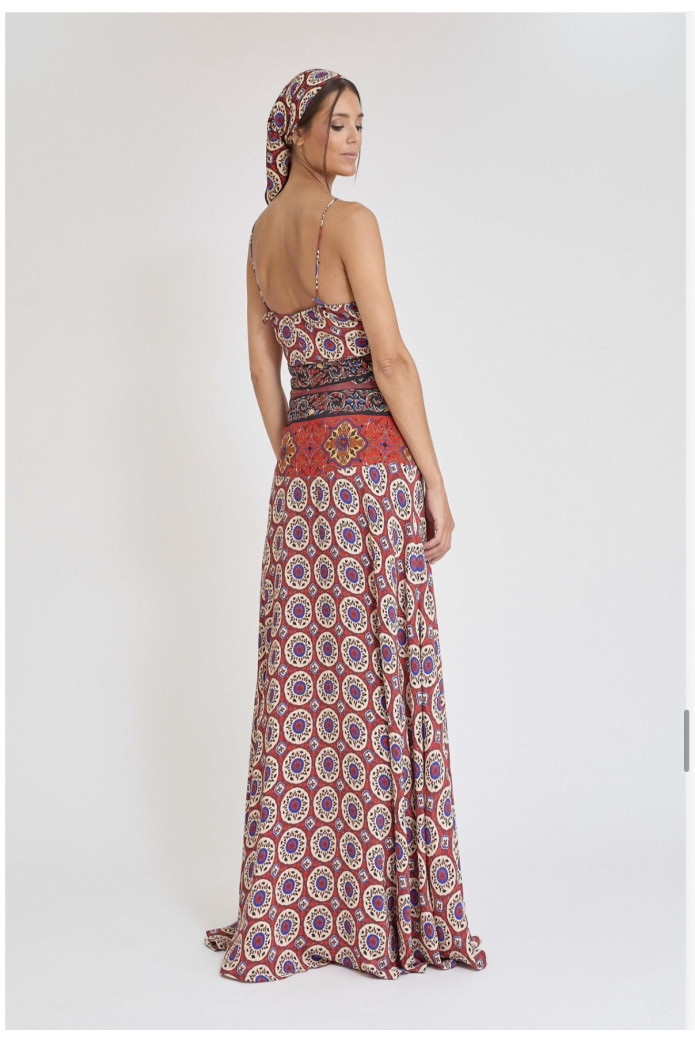 Falda Oketa Zaitegui SS26 | Falda Larga Estampada Mujer